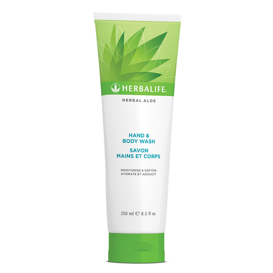 Herbal Aloe Hand and Body Wash 250 ml bottle with aloe vera