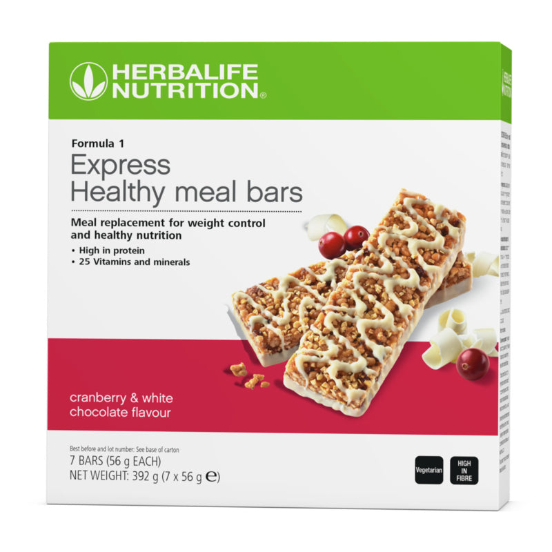 Formula 1 Express Healthy Meal Bar Cranberry and White Chocolate, box of 7 meal replacement bars