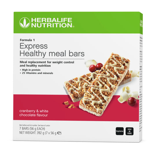 Formula 1 Express Healthy Meal Bar Cranberry and White Chocolate, box of 7 meal replacement bars