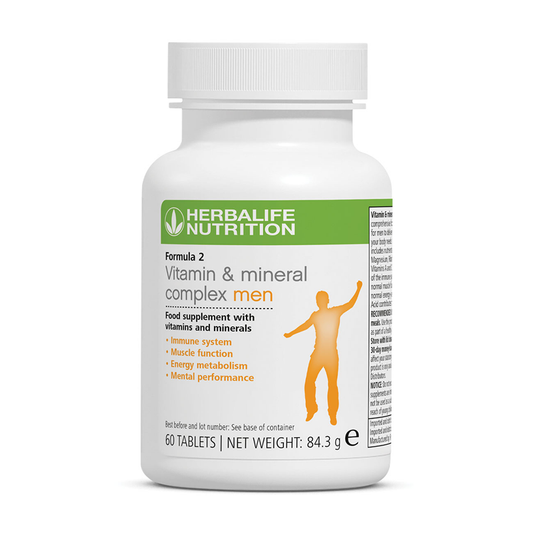 Formula 2 Vitamin and Mineral Complex for men, pot of 60 multivitamin tablets