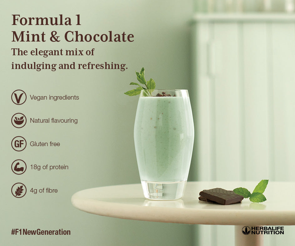 Formula 1 Healthy Meal nutritional shake Mint and Chocolate flavour, 550 g tub