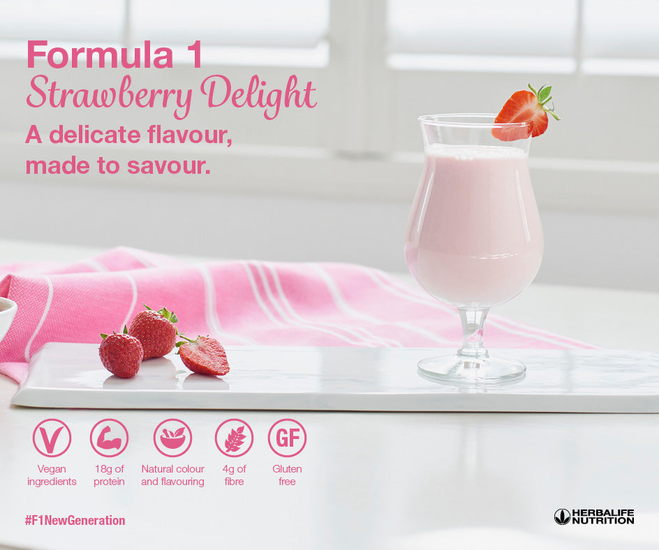 Formula 1 Healthy Meal nutritional shake Strawberry Delight flavour, 550 g tub