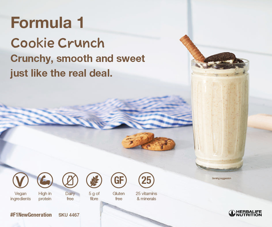Formula 1 Healthy Meal nutritional shake Cookie Crunch flavour, 550 g tub