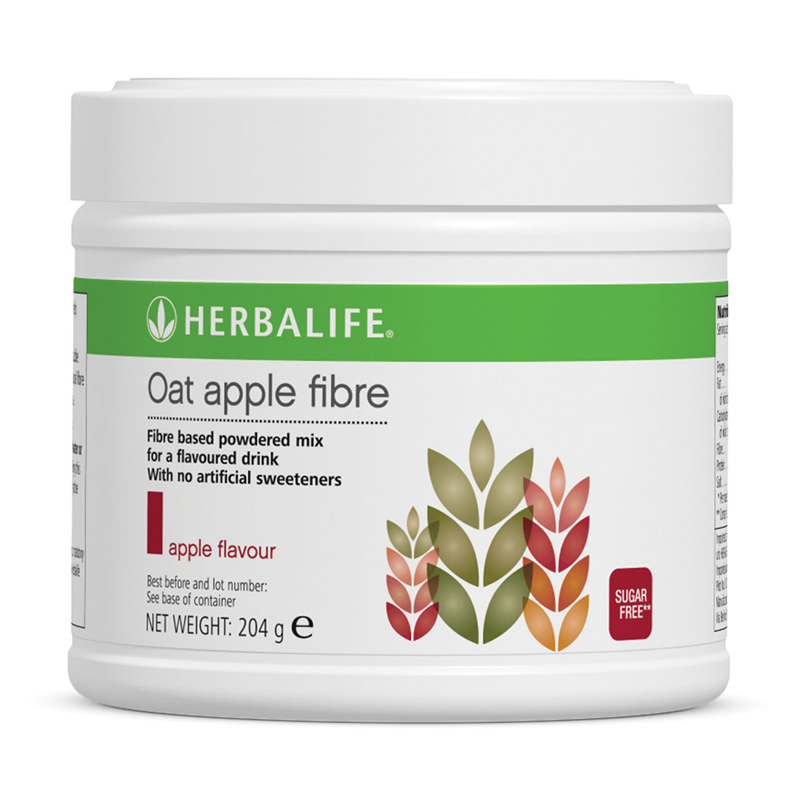Oat Apple Fibre powder drink tub, 204 g apple flavoured fibre blend with 5 g fibre per scoop