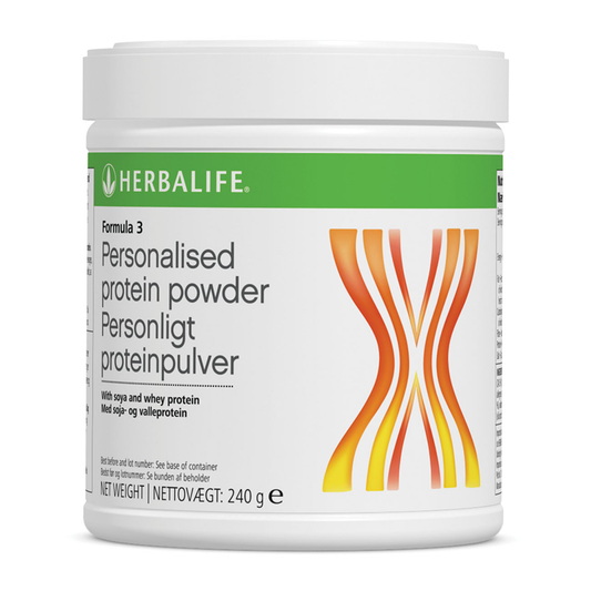 Formula 3 Personalised Protein Powder tub, 240 g neutral soy and whey protein blend