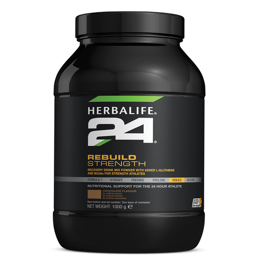 Herbalife24 Rebuild Strength chocolate 1000 g canister of protein recovery drink powder