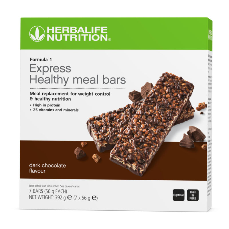 Formula 1 Express Healthy Meal Bar Dark Chocolate box of 7 meal replacement bars