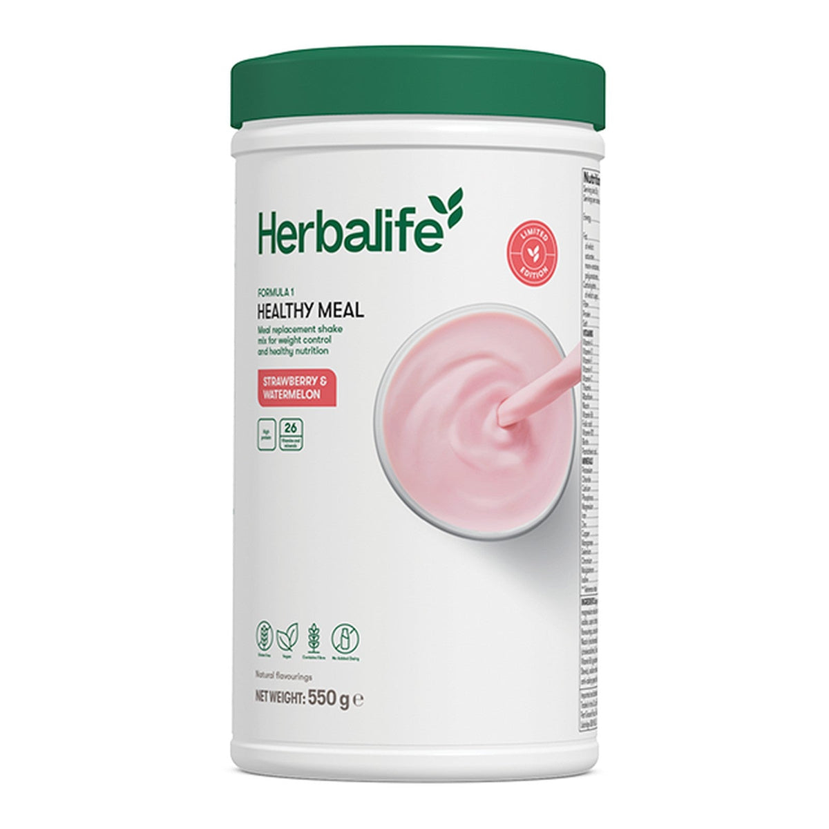 Formula 1 Healthy Meal nutritional shake Mint and Chocolate flavour, 550 g tub, Strawberry Watermelon