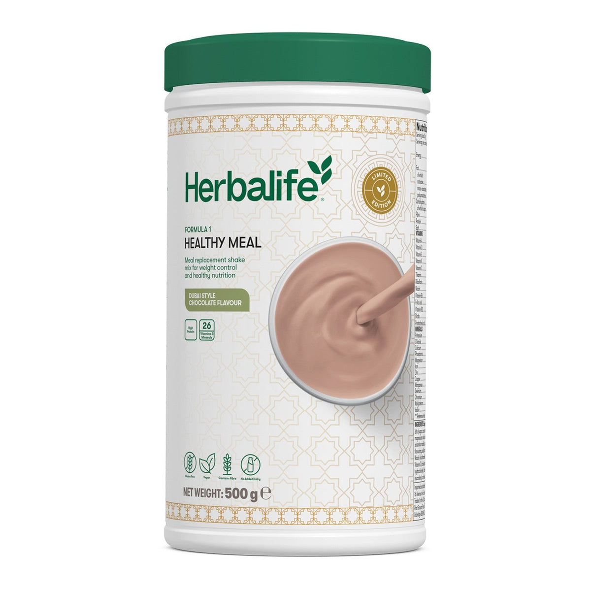 Formula 1 Healthy Meal nutritional shake Banana Cream flavour, 550 g tub, Dubai Style Chocolate