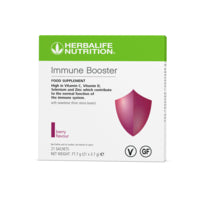 Immune Booster berry flavour box of single serve drink sachets with vitamin C, D and zinc