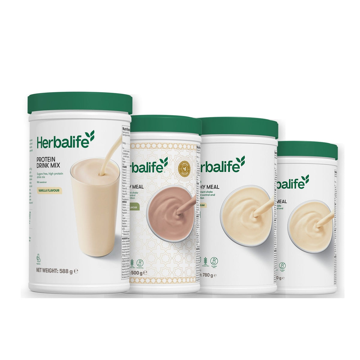 Formula 1 Dubai Style Chocolate shake tub with two chosen flavours and Protein Drink Mix vanilla tub, Vanilla (Large 780g) / Vanilla (Large 780g)
