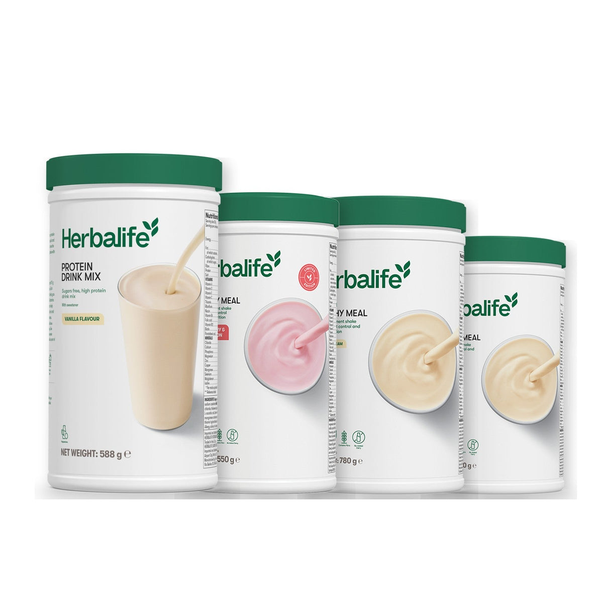 Formula 1 Strawberry Watermelon shake tub with two chosen flavours and Protein Drink Mix vanilla tub, Vanilla (Large 780g) / Vanilla (Large 780g)