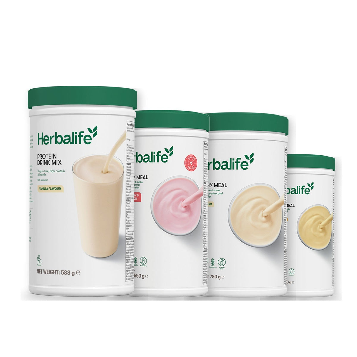Formula 1 Strawberry Watermelon shake tub with two chosen flavours and Protein Drink Mix vanilla tub, Vanilla (Large 780g) / Banana Cream
