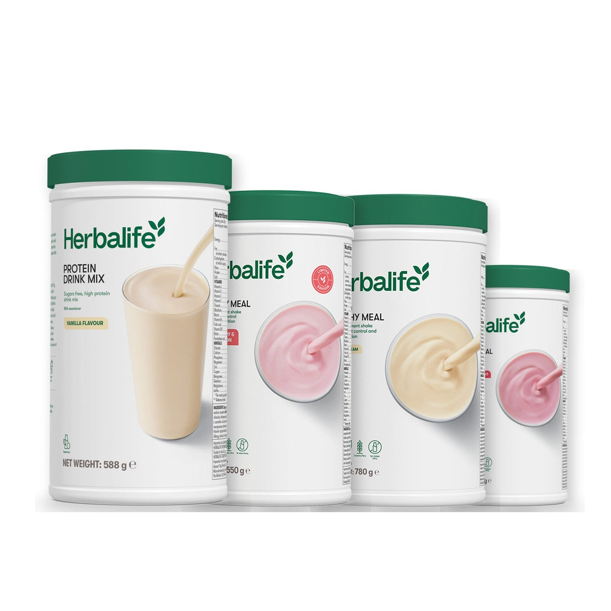 Formula 1 Strawberry Watermelon shake tub with two chosen flavours and Protein Drink Mix vanilla tub, Vanilla (Large 780g) / Strawberry
