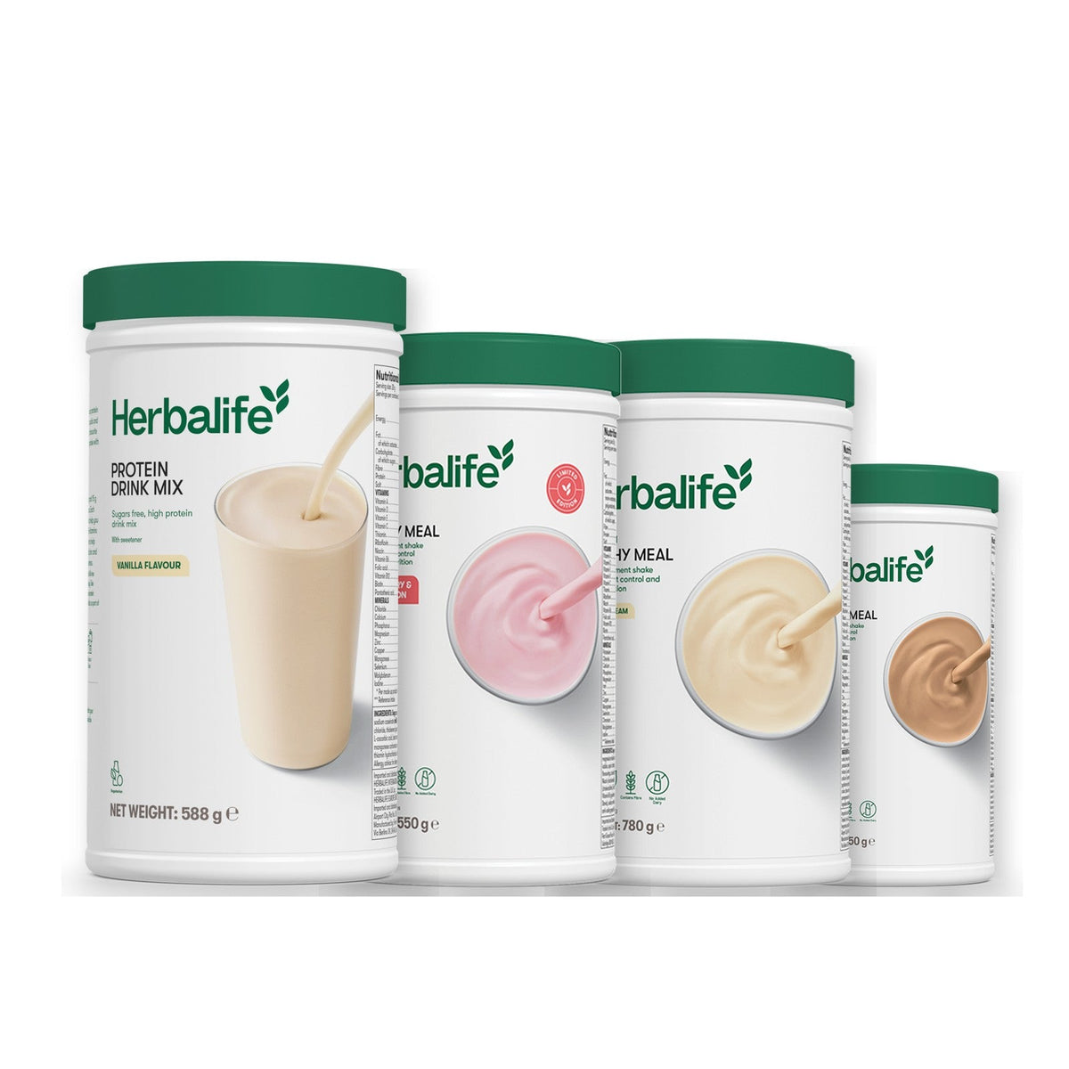 Formula 1 Strawberry Watermelon shake tub with two chosen flavours and Protein Drink Mix vanilla tub, Vanilla (Large 780g) / Cafe Latte