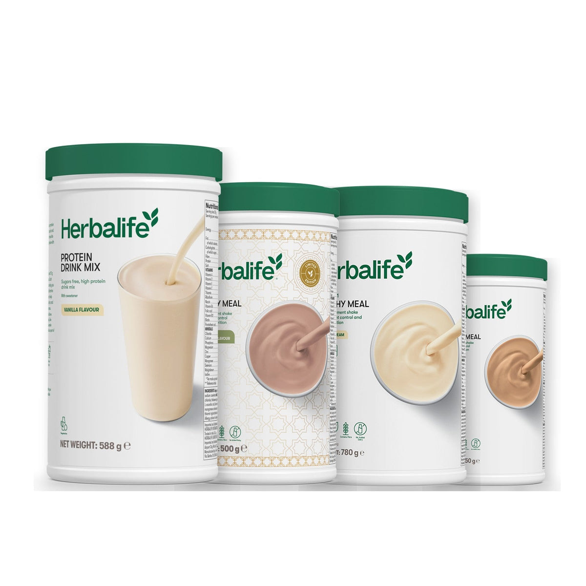 Formula 1 Dubai Style Chocolate shake tub with two chosen flavours and Protein Drink Mix vanilla tub, Vanilla (Large 780g) / Cafe Latte