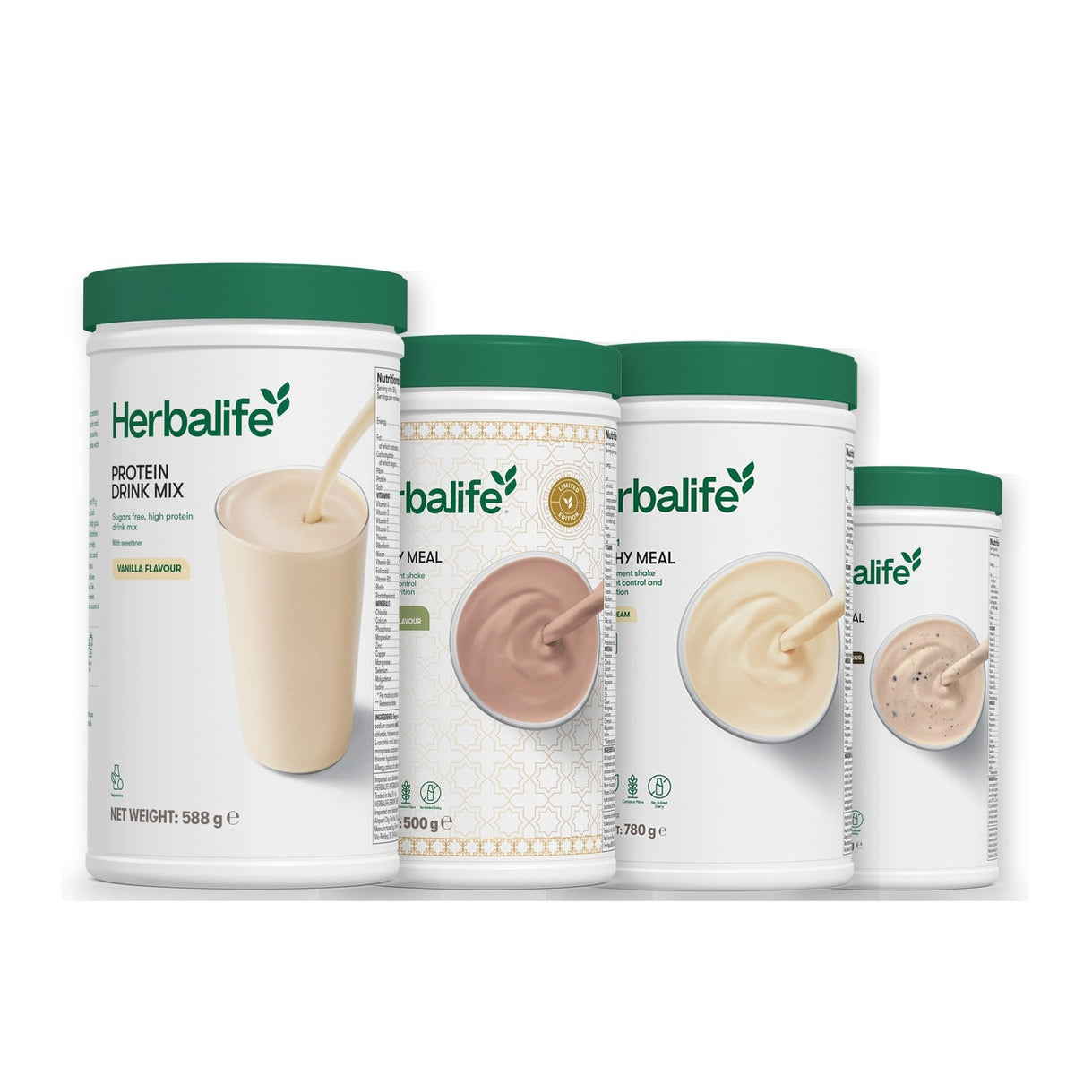 Formula 1 Dubai Style Chocolate shake tub with two chosen flavours and Protein Drink Mix vanilla tub, Vanilla (Large 780g) / Cookie Crunch