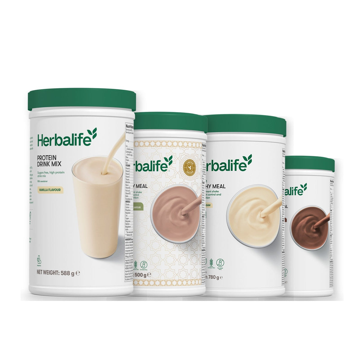 Formula 1 Dubai Style Chocolate shake tub with two chosen flavours and Protein Drink Mix vanilla tub, Vanilla (Large 780g) / Chocolate