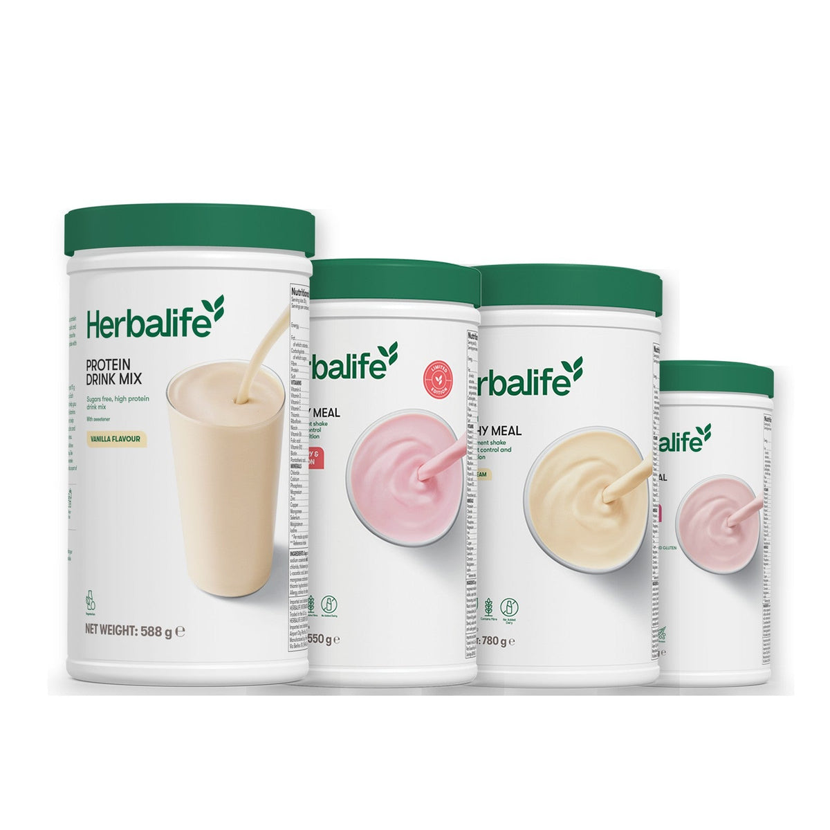 Formula 1 Strawberry Watermelon shake tub with two chosen flavours and Protein Drink Mix vanilla tub, Vanilla (Large 780g) / Free From Raspberry & White Chocolate