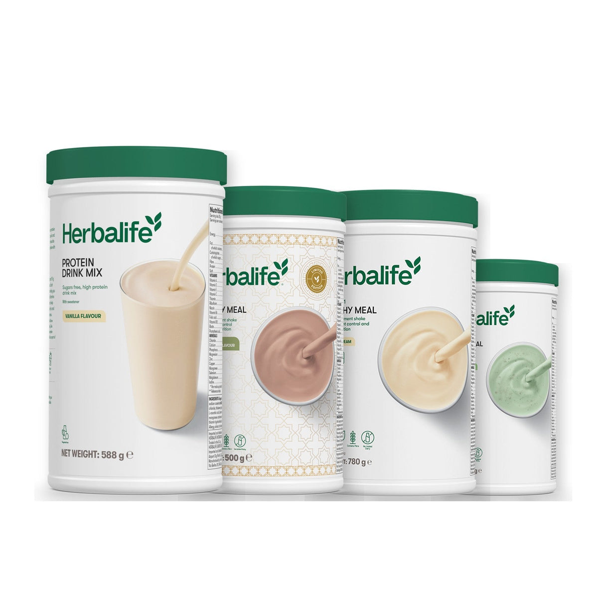 Formula 1 Dubai Style Chocolate shake tub with two chosen flavours and Protein Drink Mix vanilla tub, Vanilla (Large 780g) / Mint Chocolate