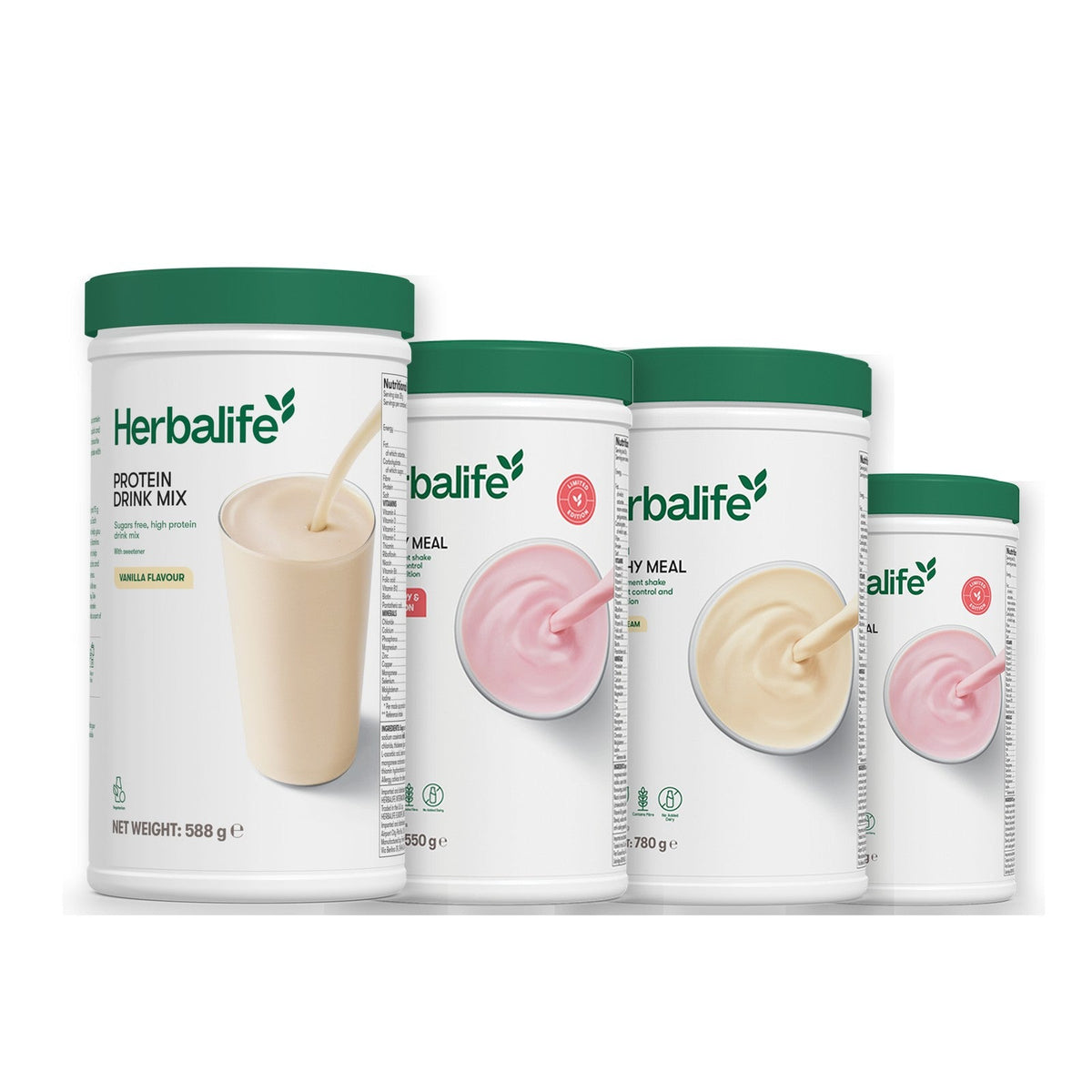 Formula 1 Strawberry Watermelon shake tub with two chosen flavours and Protein Drink Mix vanilla tub, Vanilla (Large 780g) / Strawberry Watermelon
