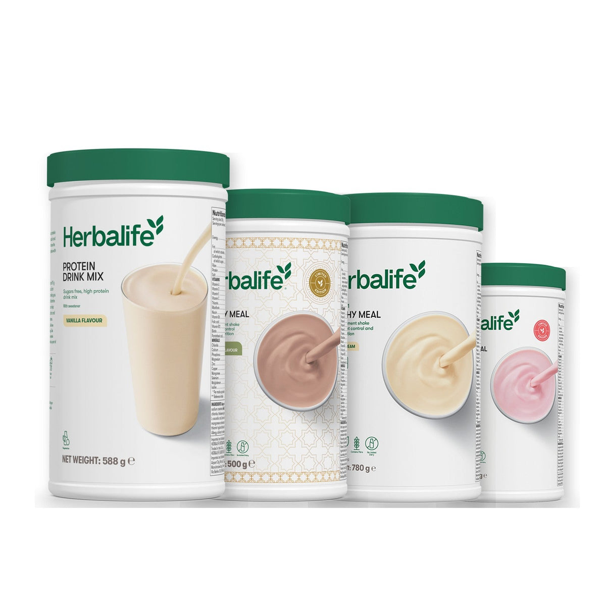 Formula 1 Dubai Style Chocolate shake tub with two chosen flavours and Protein Drink Mix vanilla tub, Vanilla (Large 780g) / Strawberry Watermelon