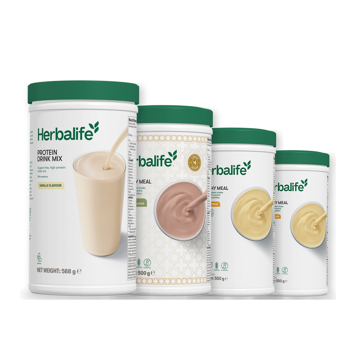 Formula 1 Dubai Style Chocolate shake tub with two chosen flavours and Protein Drink Mix vanilla tub, Banana Cream / Banana Cream