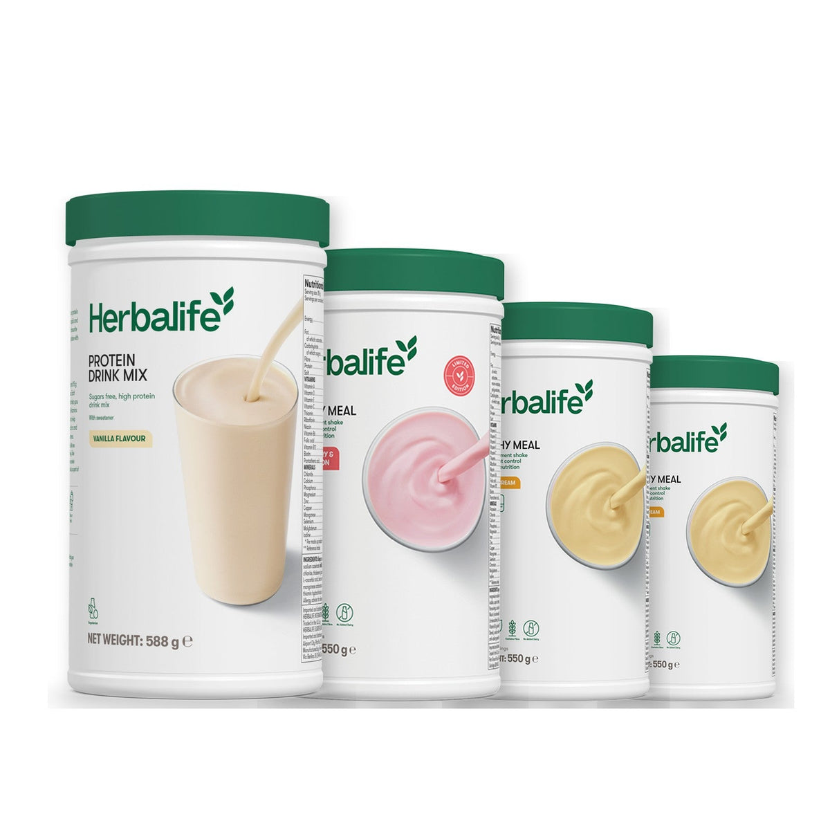Formula 1 Strawberry Watermelon shake tub with two chosen flavours and Protein Drink Mix vanilla tub, Banana Cream / Banana Cream