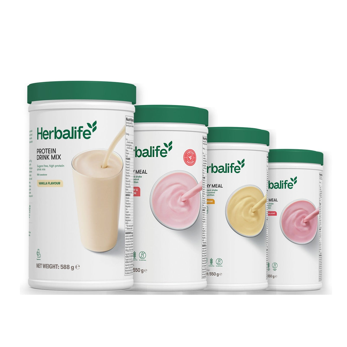 Formula 1 Strawberry Watermelon shake tub with two chosen flavours and Protein Drink Mix vanilla tub, Banana Cream / Strawberry