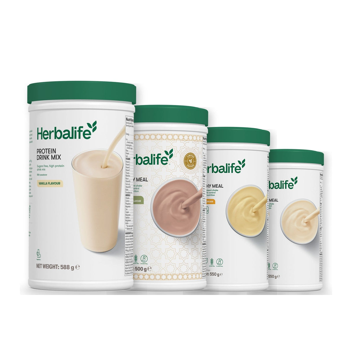 Formula 1 Dubai Style Chocolate shake tub with two chosen flavours and Protein Drink Mix vanilla tub, Banana Cream / Vanilla