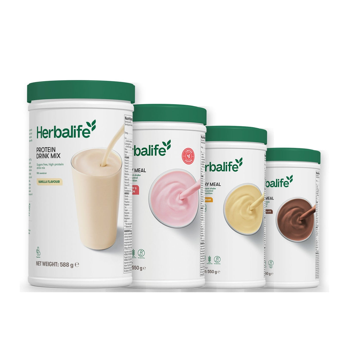 Formula 1 Strawberry Watermelon shake tub with two chosen flavours and Protein Drink Mix vanilla tub, Banana Cream / Chocolate