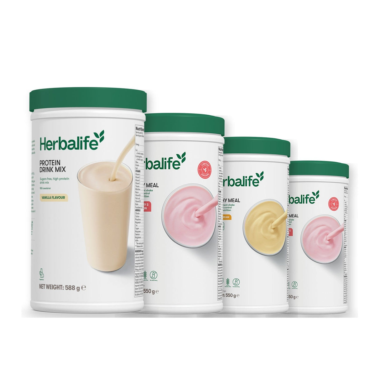 Formula 1 Strawberry Watermelon shake tub with two chosen flavours and Protein Drink Mix vanilla tub, Banana Cream / Strawberry Watermelon