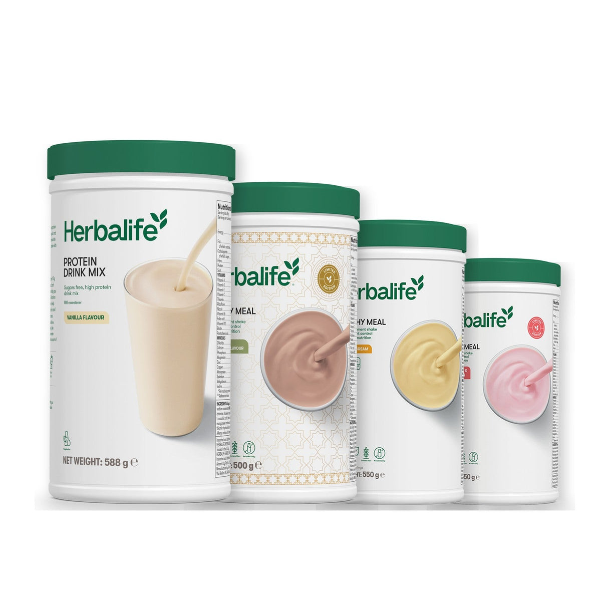 Formula 1 Dubai Style Chocolate shake tub with two chosen flavours and Protein Drink Mix vanilla tub, Banana Cream / Strawberry Watermelon