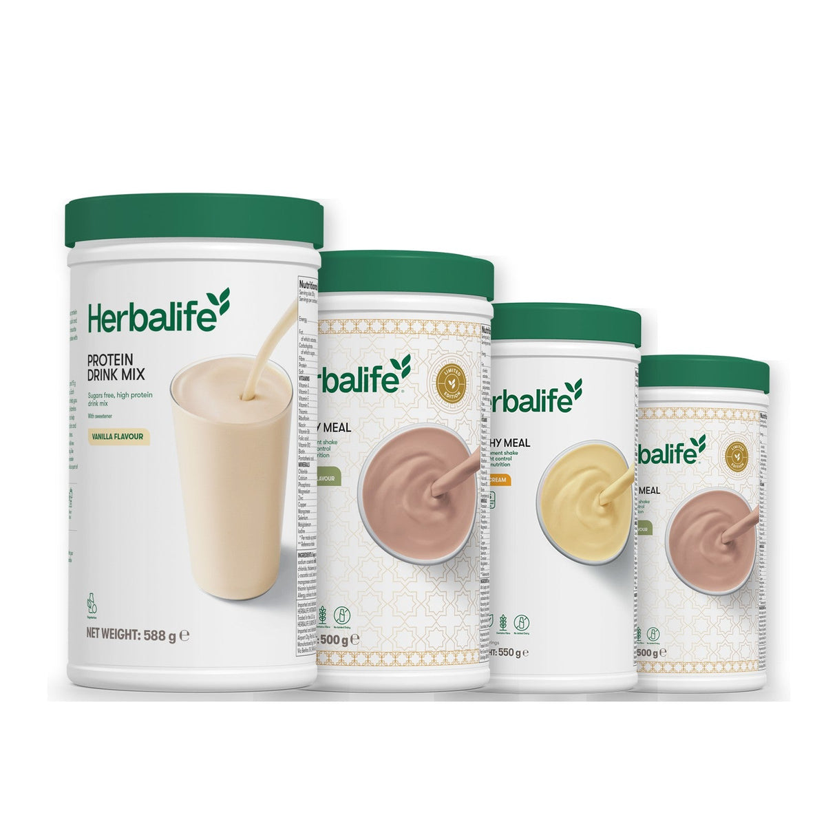 Formula 1 Dubai Style Chocolate shake tub with two chosen flavours and Protein Drink Mix vanilla tub, Banana Cream / Dubai Style Chocolate