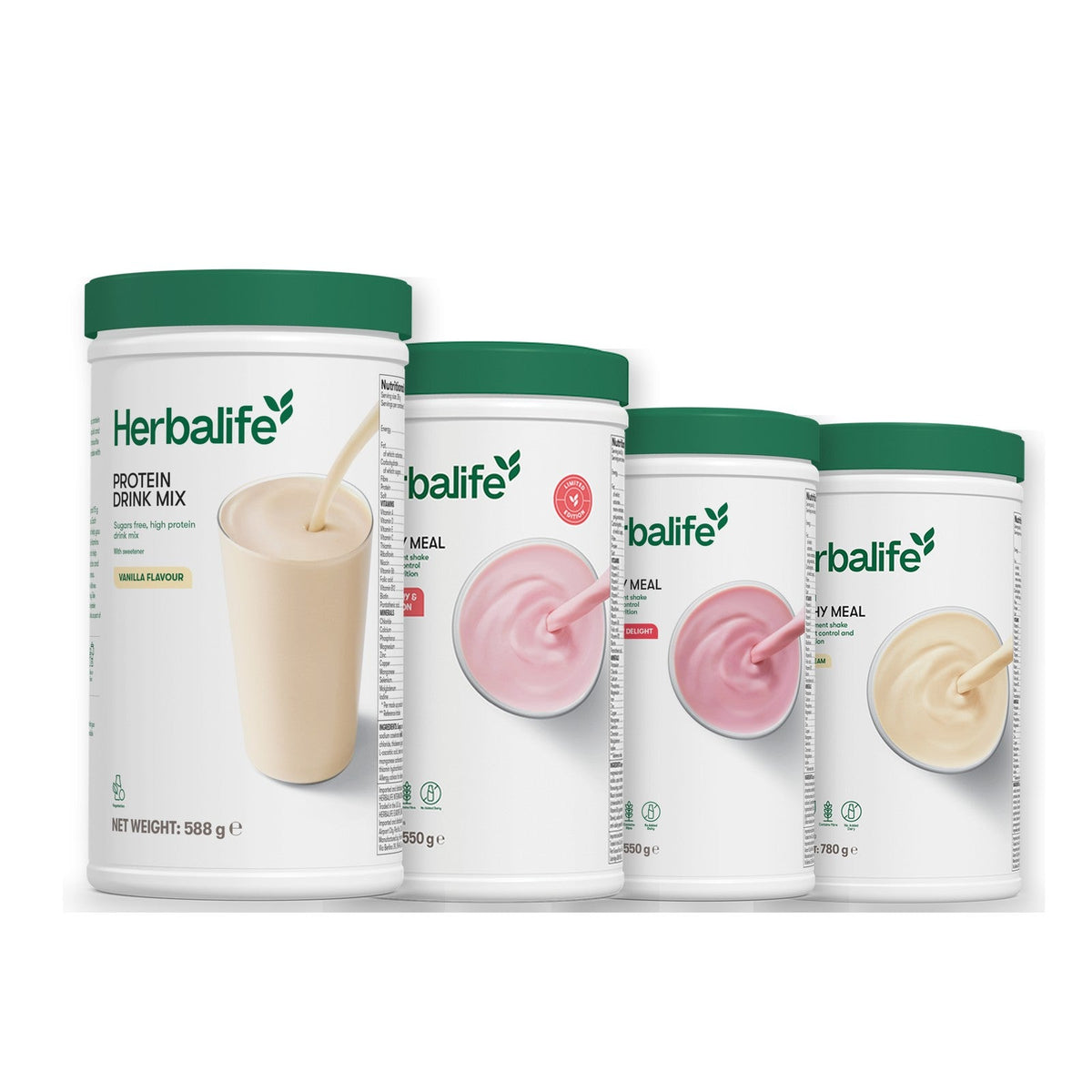 Formula 1 Strawberry Watermelon shake tub with two chosen flavours and Protein Drink Mix vanilla tub, Strawberry / Vanilla (Large 780g)