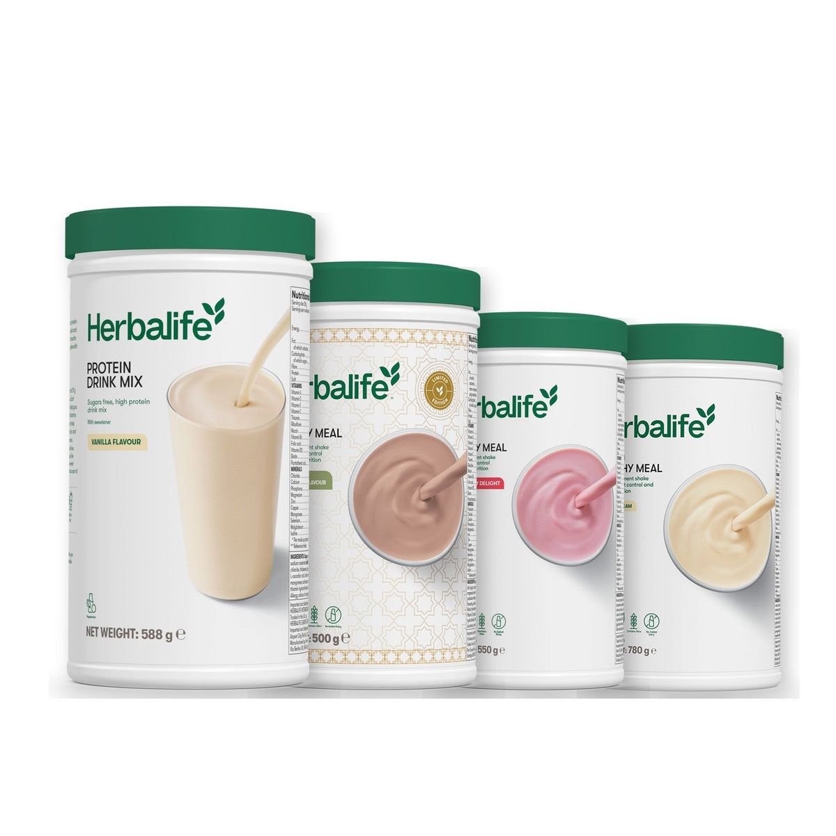 Formula 1 Dubai Style Chocolate shake tub with two chosen flavours and Protein Drink Mix vanilla tub, Strawberry / Vanilla (Large 780g)