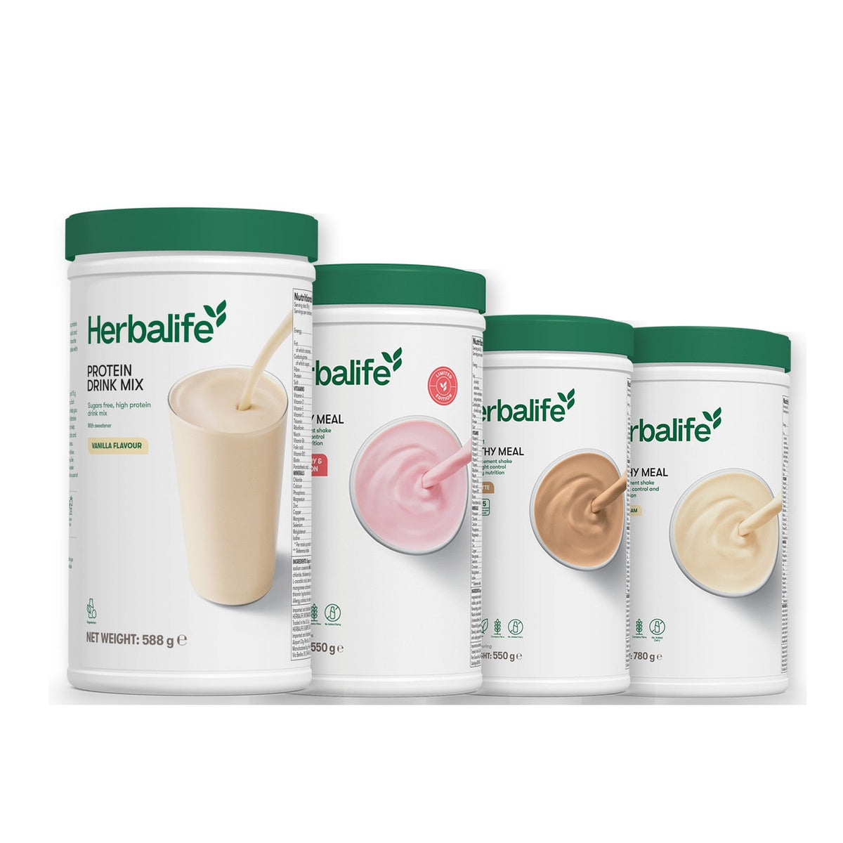 Formula 1 Strawberry Watermelon shake tub with two chosen flavours and Protein Drink Mix vanilla tub, Cafe Latte / Vanilla (Large 780g)