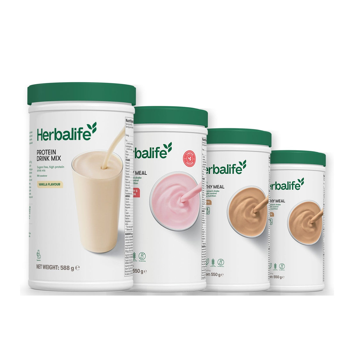 Formula 1 Strawberry Watermelon shake tub with two chosen flavours and Protein Drink Mix vanilla tub, Cafe Latte / Cafe Latte
