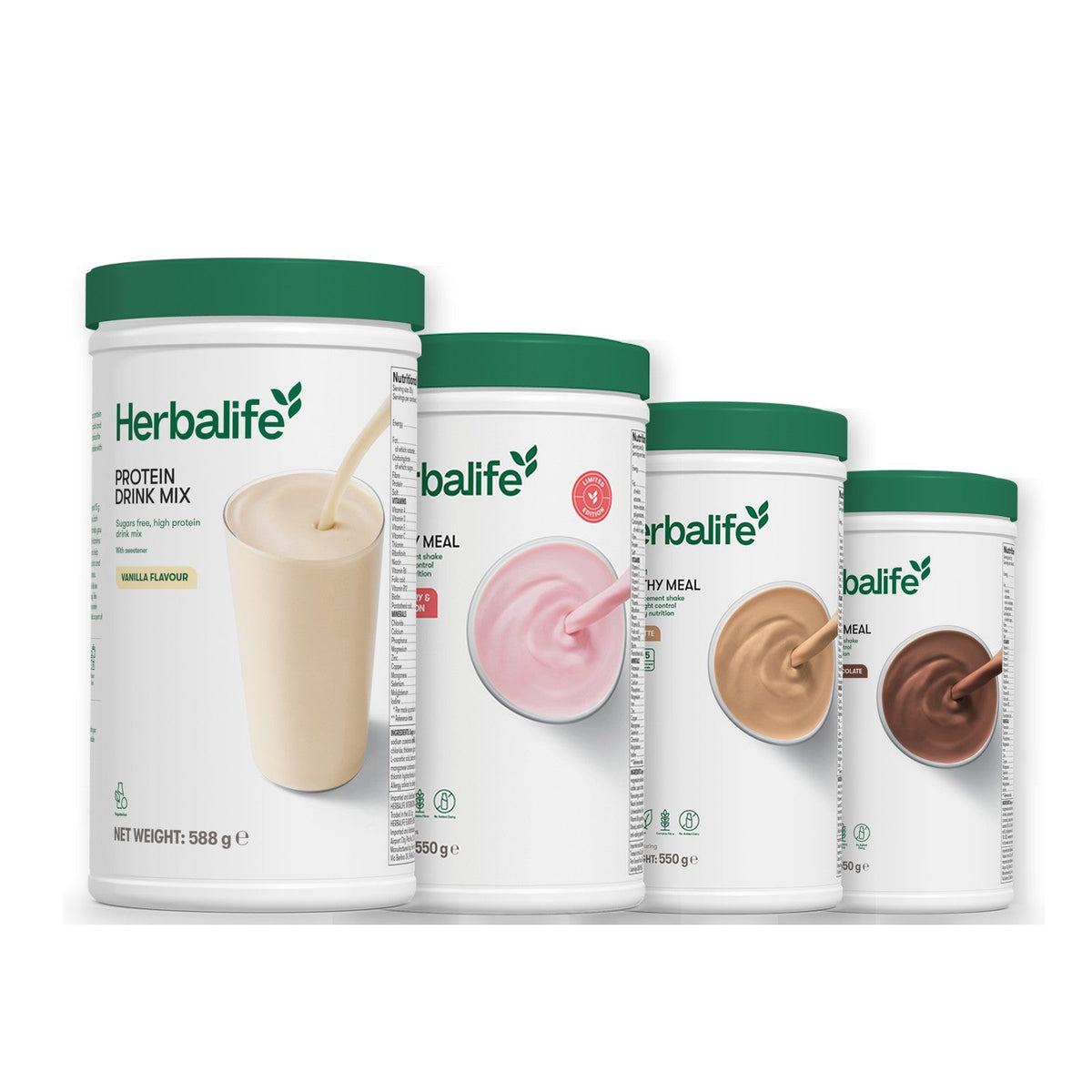 Formula 1 Strawberry Watermelon shake tub with two chosen flavours and Protein Drink Mix vanilla tub, Cafe Latte / Chocolate
