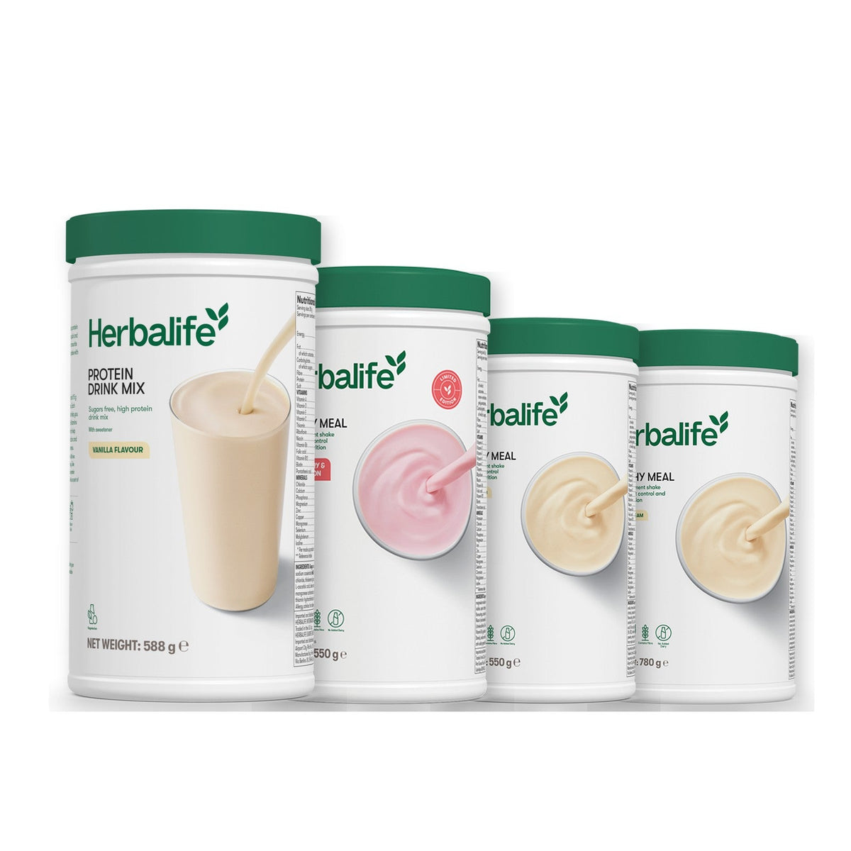 Formula 1 Strawberry Watermelon shake tub with two chosen flavours and Protein Drink Mix vanilla tub, Vanilla / Vanilla (Large 780g)