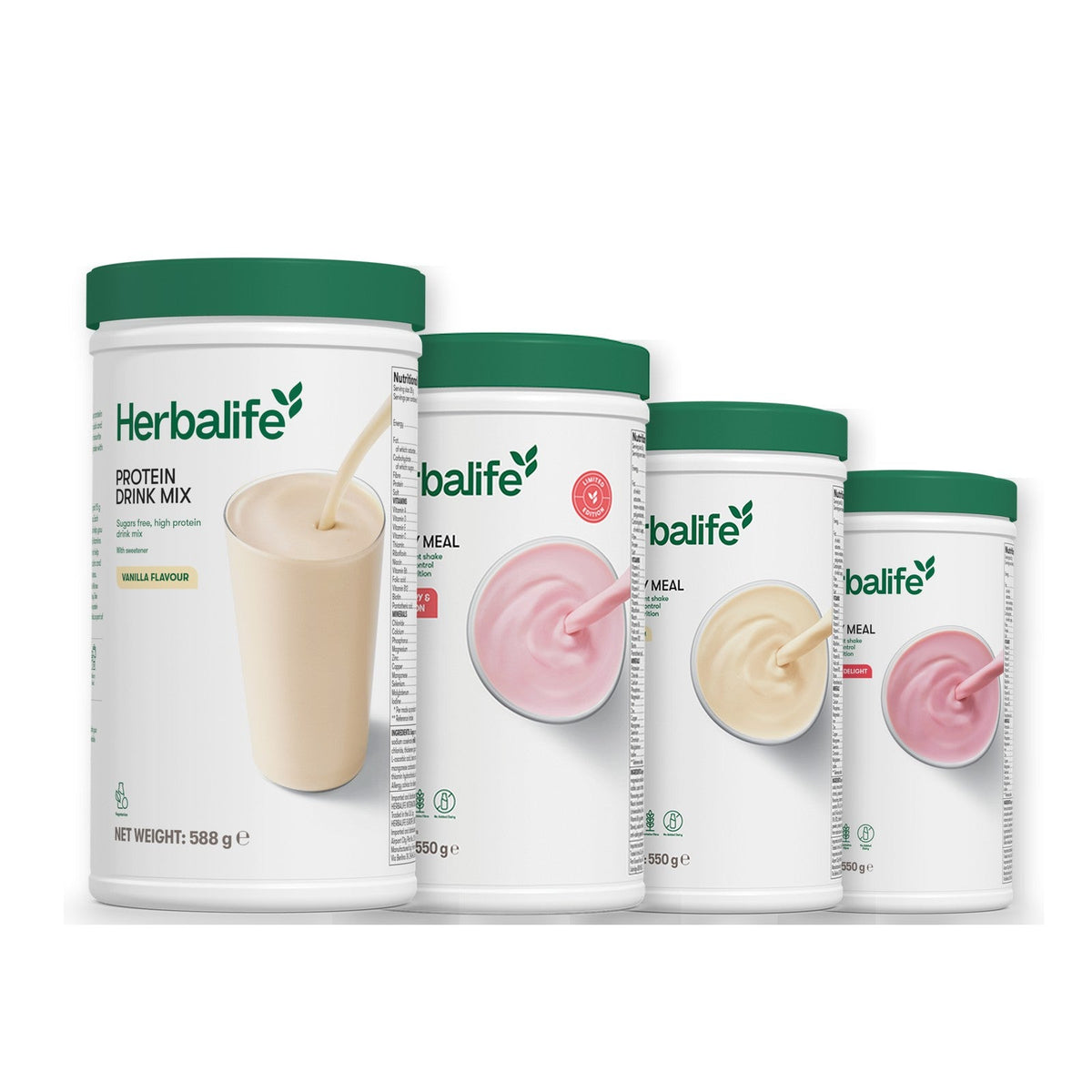 Formula 1 Strawberry Watermelon shake tub with two chosen flavours and Protein Drink Mix vanilla tub, Vanilla / Strawberry