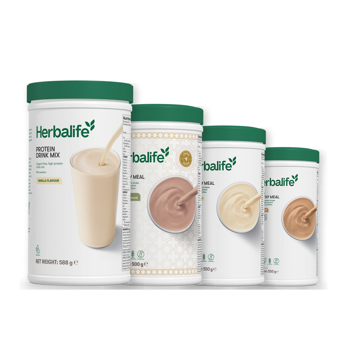 Formula 1 Dubai Style Chocolate shake tub with two chosen flavours and Protein Drink Mix vanilla tub, Vanilla / Cafe Latte