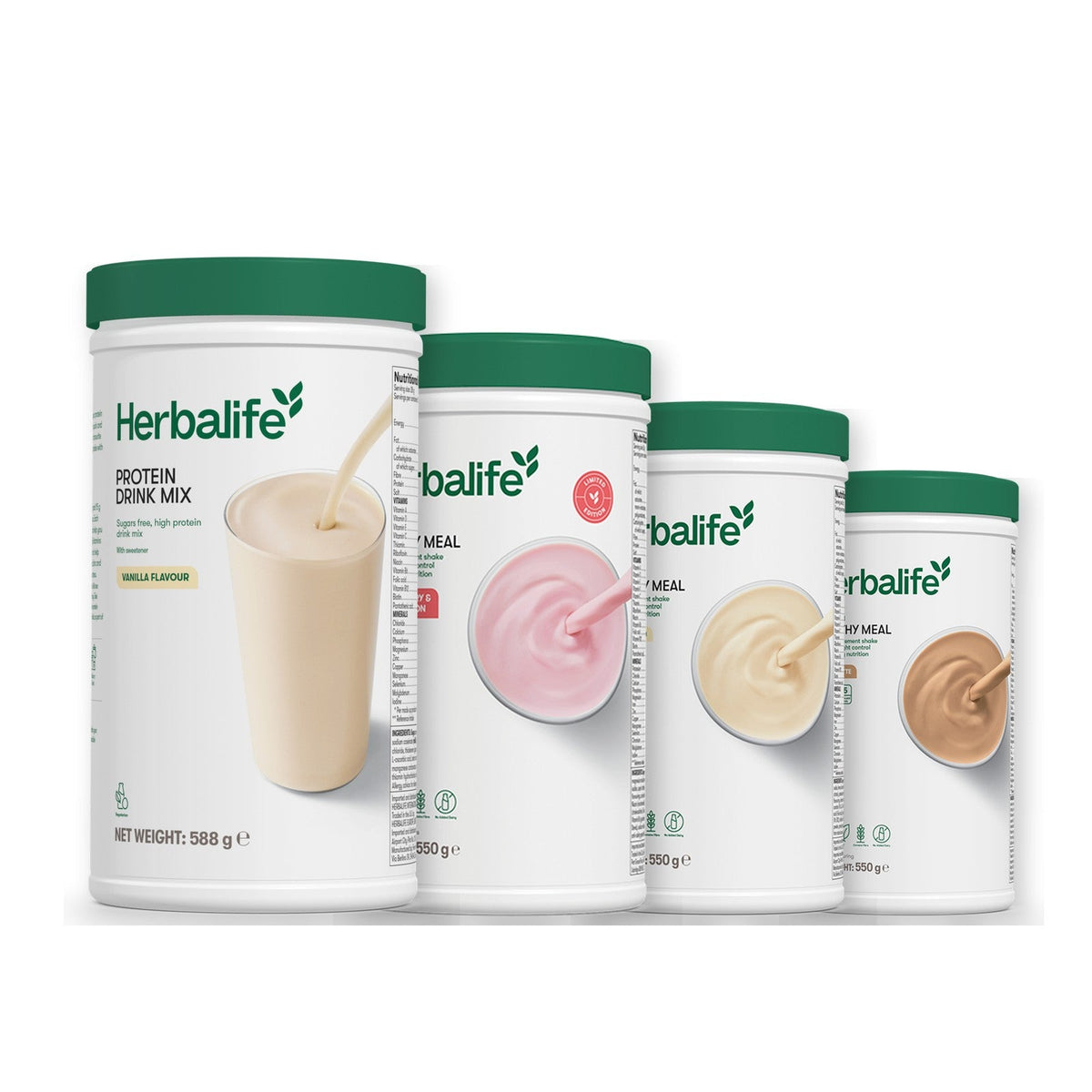Formula 1 Strawberry Watermelon shake tub with two chosen flavours and Protein Drink Mix vanilla tub, Vanilla / Cafe Latte
