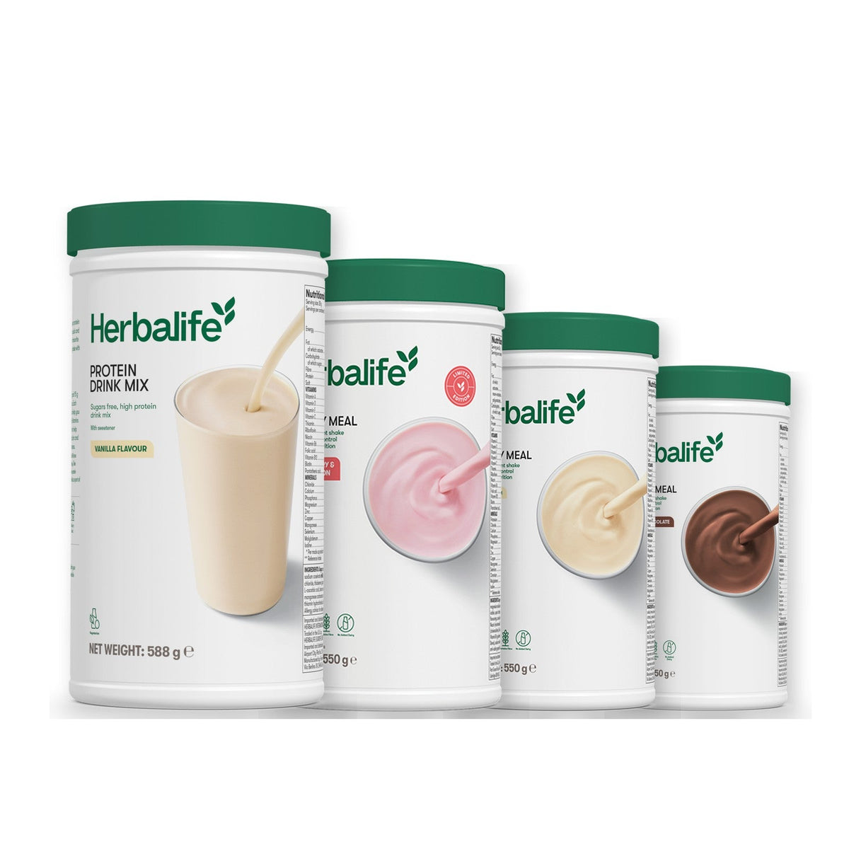 Formula 1 Strawberry Watermelon shake tub with two chosen flavours and Protein Drink Mix vanilla tub, Vanilla / Chocolate