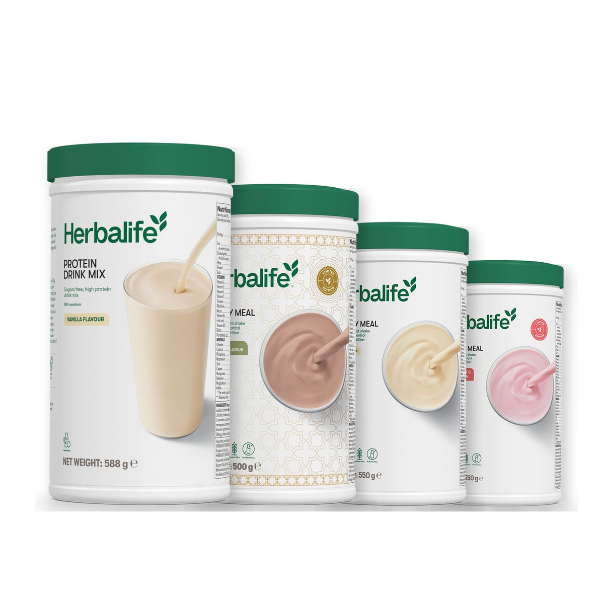 Formula 1 Dubai Style Chocolate shake tub with two chosen flavours and Protein Drink Mix vanilla tub, Vanilla / Strawberry Watermelon
