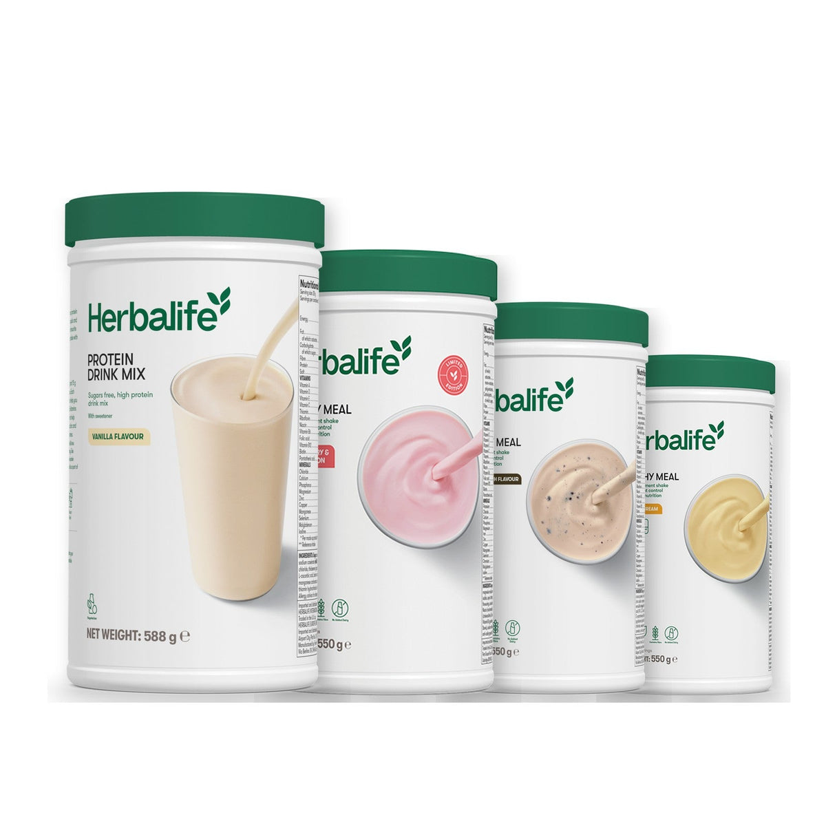 Formula 1 Strawberry Watermelon shake tub with two chosen flavours and Protein Drink Mix vanilla tub, Cookie Crunch / Banana Cream