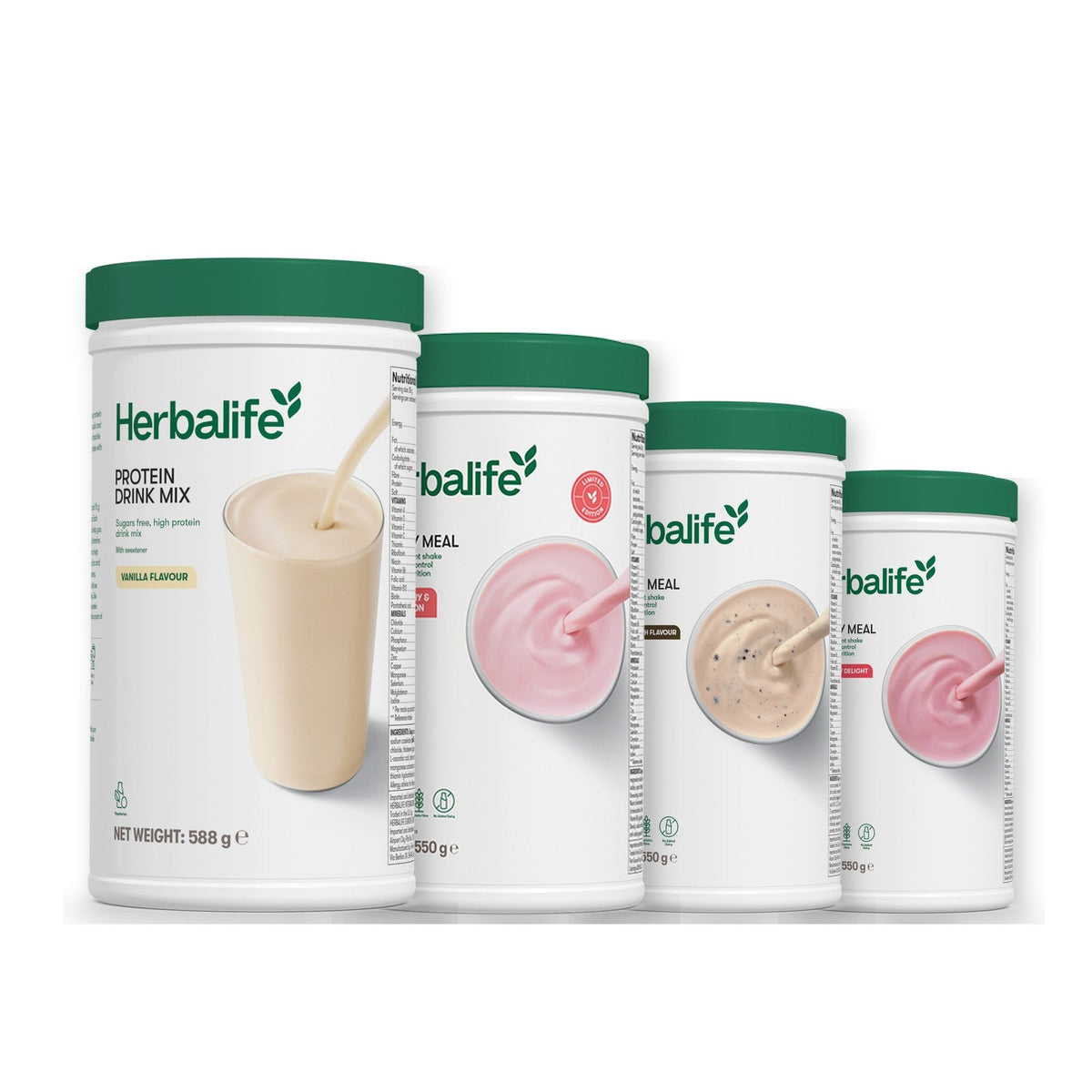 Formula 1 Strawberry Watermelon shake tub with two chosen flavours and Protein Drink Mix vanilla tub, Cookie Crunch / Strawberry