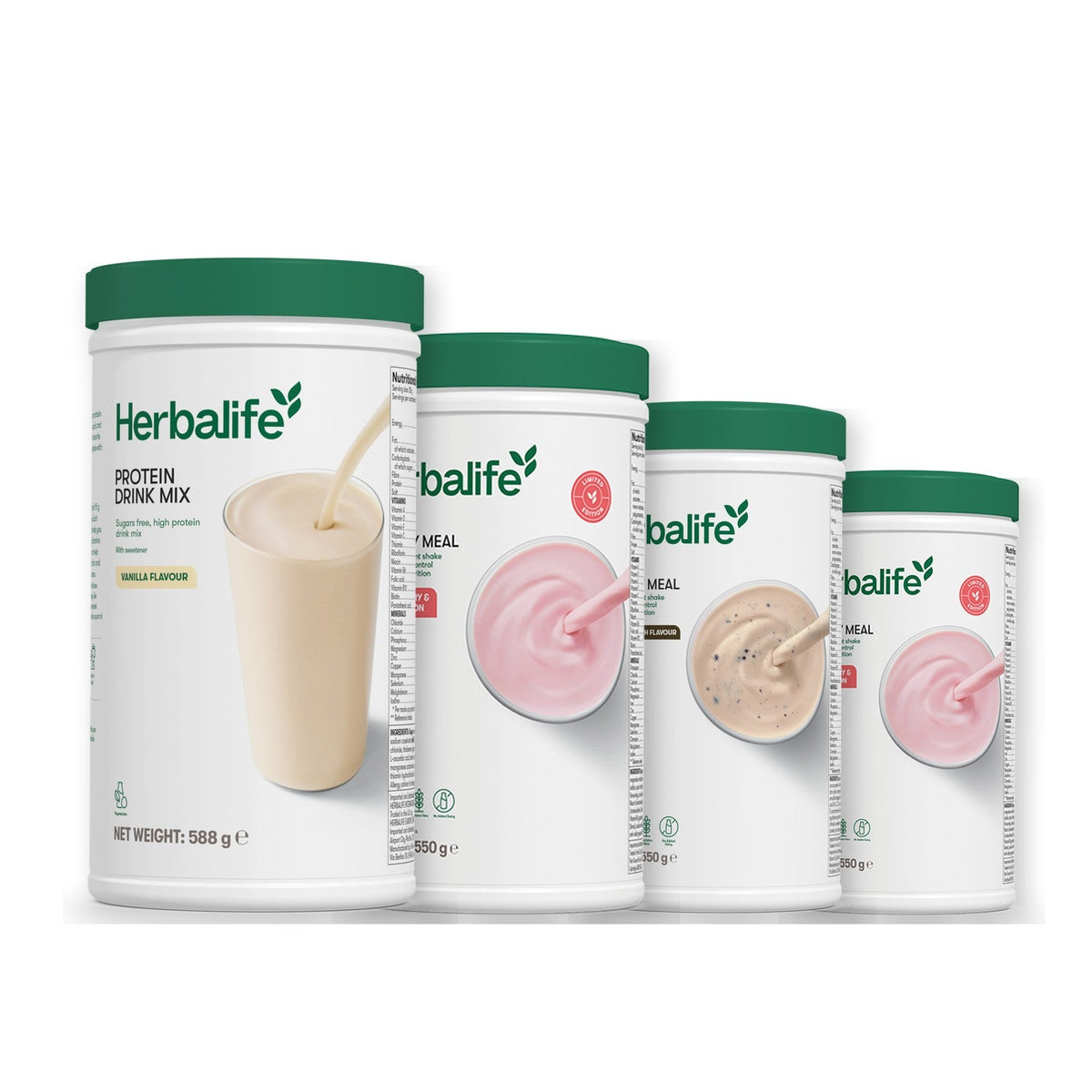 Formula 1 Strawberry Watermelon shake tub with two chosen flavours and Protein Drink Mix vanilla tub, Cookie Crunch / Strawberry Watermelon