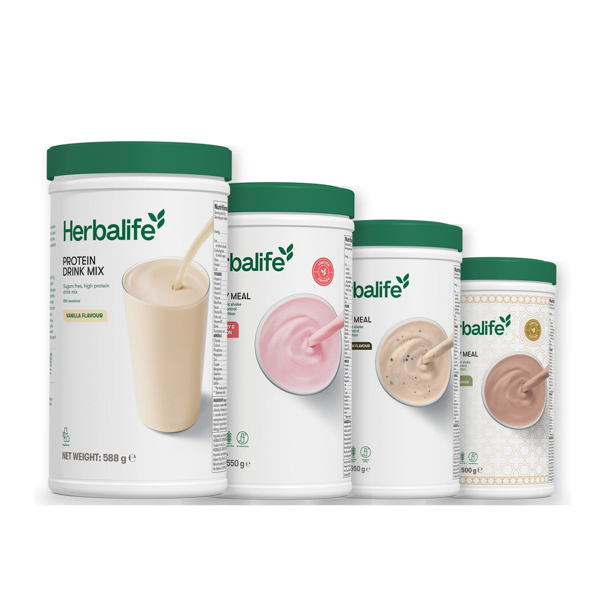 Formula 1 Strawberry Watermelon shake tub with two chosen flavours and Protein Drink Mix vanilla tub, Cookie Crunch / Dubai Style Chocolate