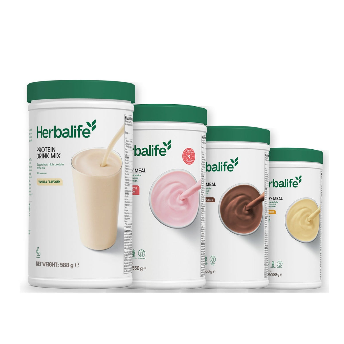 Formula 1 Strawberry Watermelon shake tub with two chosen flavours and Protein Drink Mix vanilla tub, Chocolate / Banana Cream